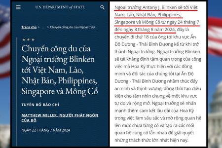 Sự thật về việc Ngoại trưởng Hoa Kỳ Blinken sắp sang Việt Nam